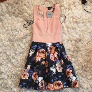 Deep v skater dress from ASOS